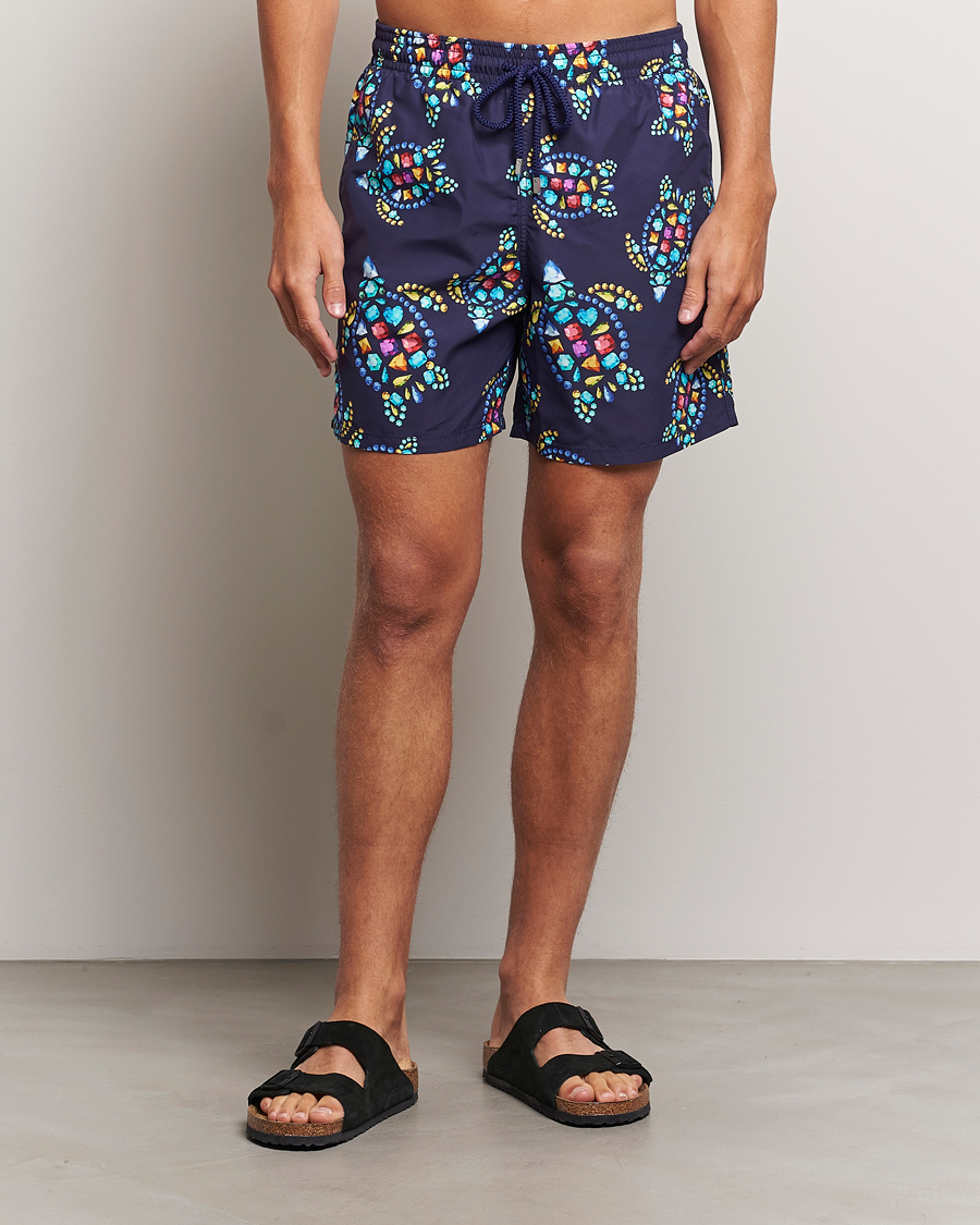 Hombres | Bañadores | Vilebrequin | Moorea Printed Swimshorts Minuit
