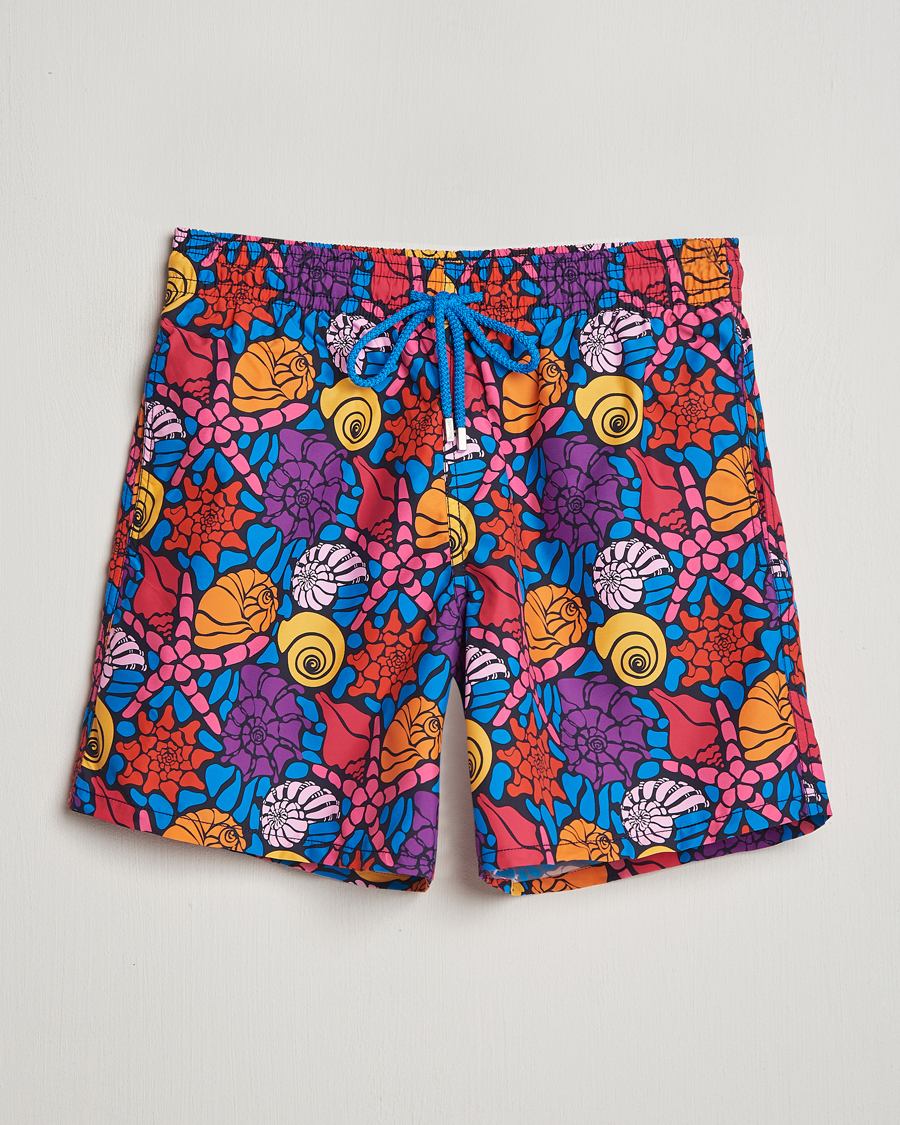 Hombres | Bañadores | Vilebrequin | Moorea Printed Swimshorts Bleu Marine