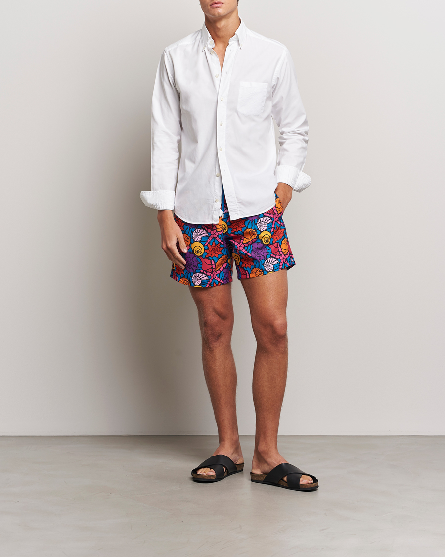 Hombres | Bañadores | Vilebrequin | Moorea Printed Swimshorts Bleu Marine