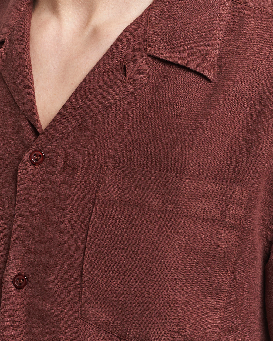 Hombres | Camisas | Vilebrequin | Carhli Resort Short Sleeve Shirt Acajou