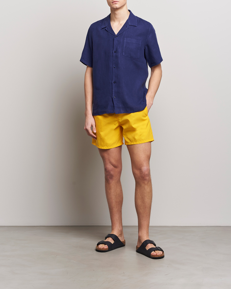 Hombres | Camisas | Vilebrequin | Carhli Resort Short Sleeve Shirt Minuit