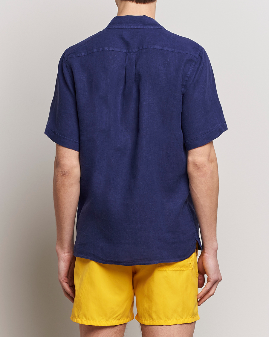Hombres | Camisas | Vilebrequin | Carhli Resort Short Sleeve Shirt Minuit