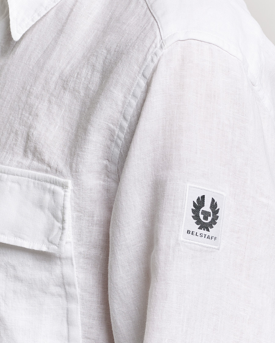 Hombres | Camisas | Belstaff | Scale Linen Pocket Shirt White