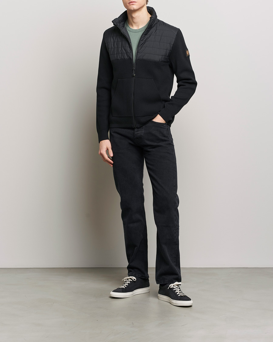 Hombres | Jerséis y prendas de punto | Belstaff | Venture Hybrid Full Zip Black