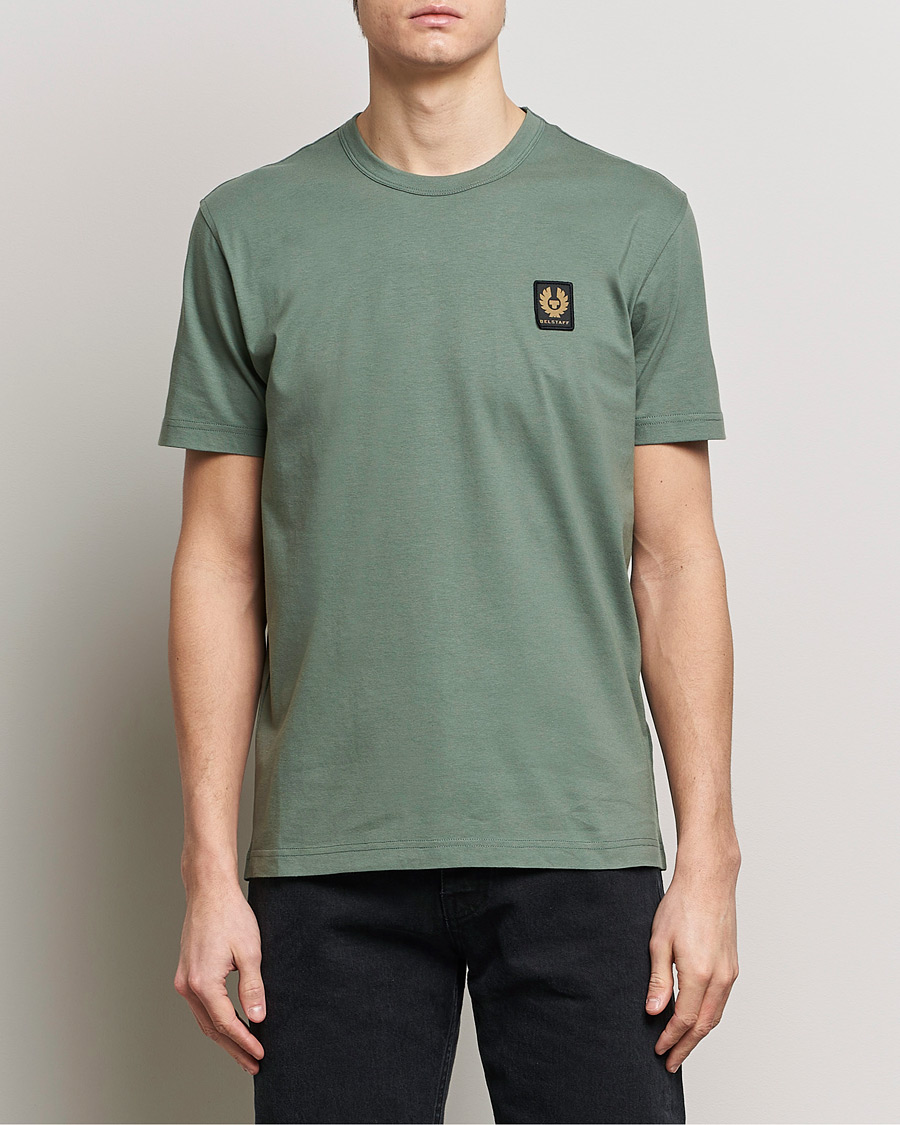 Hombres | Camisetas de manga corta | Belstaff | Cotton Logo T-Shirt Mineral Green