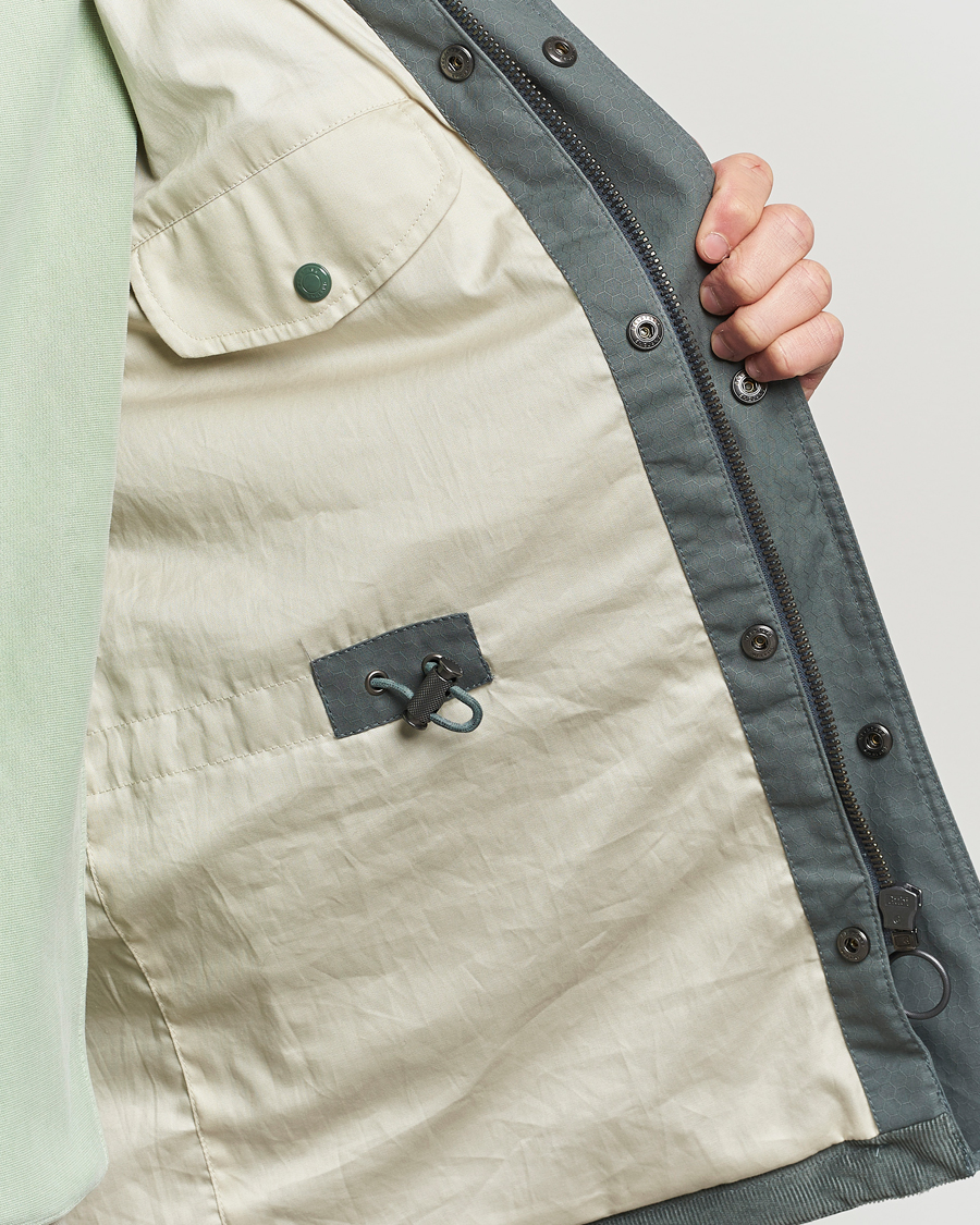 Hombres | Abrigos y chaquetas | Belstaff | Landsport Dry Wax Fieldmaster Mineral Green