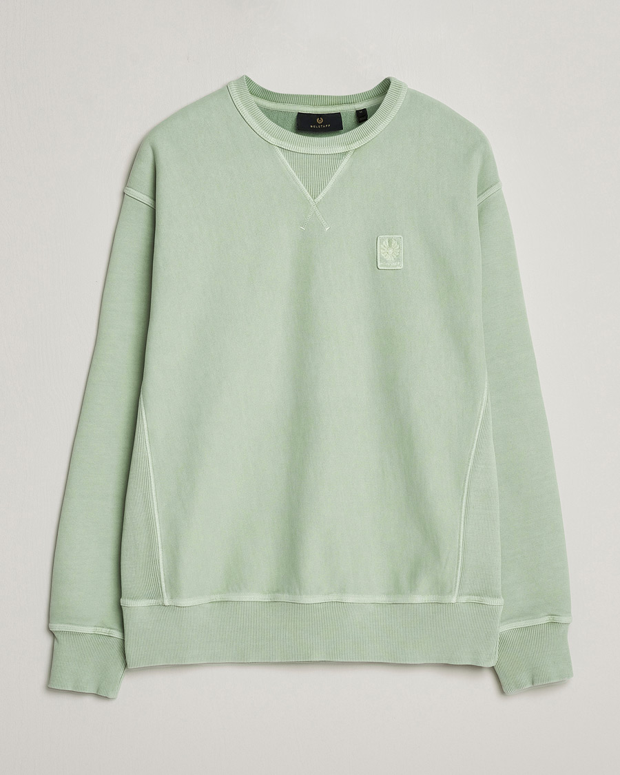 Hombres | Jerséis y prendas de punto | Belstaff | Outliner Cotton Crew Neck Echo Green