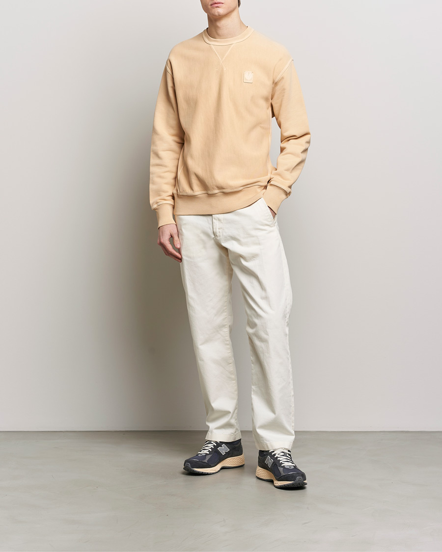 Hombres | Jerséis y prendas de punto | Belstaff | Outliner Cotton Crew Neck Peach