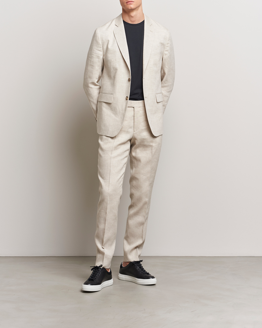 Hombres | Blazers | J.Lindeberg | Hopper Super Linen Blazer Moonbeam