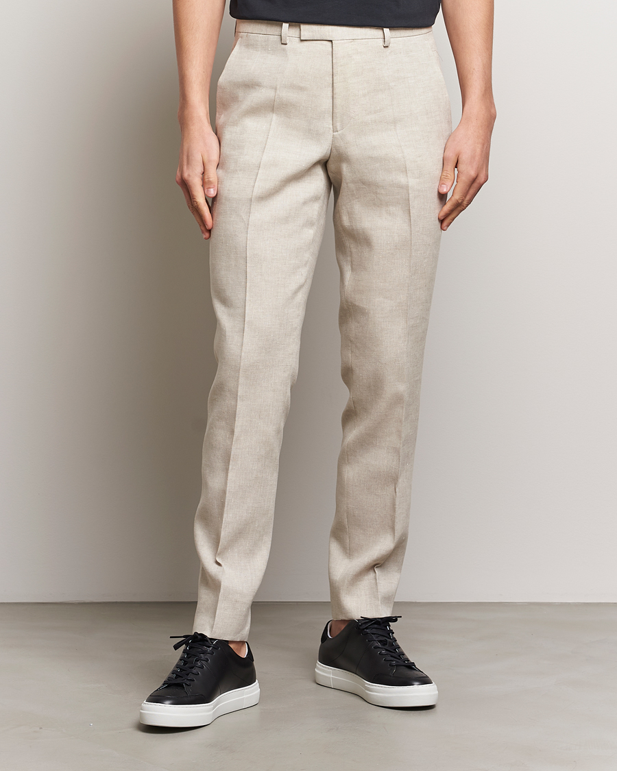 Hombres | Ropa | J.Lindeberg | Grant Super Linen Trousers Moonbeam