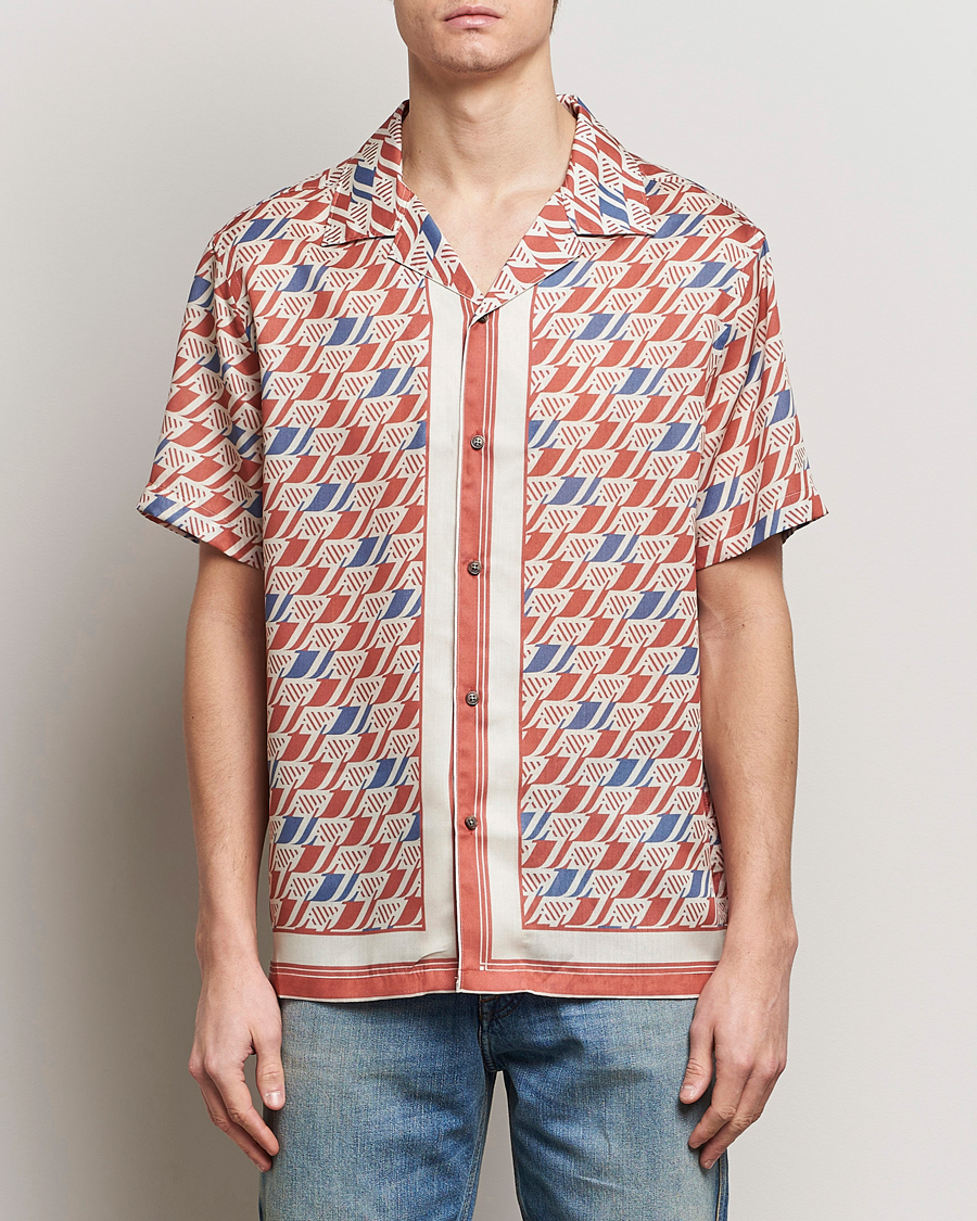 Hombres | Camisas | J.Lindeberg | Elio Tencel Moto Print Short Sleeve Shirt Multi