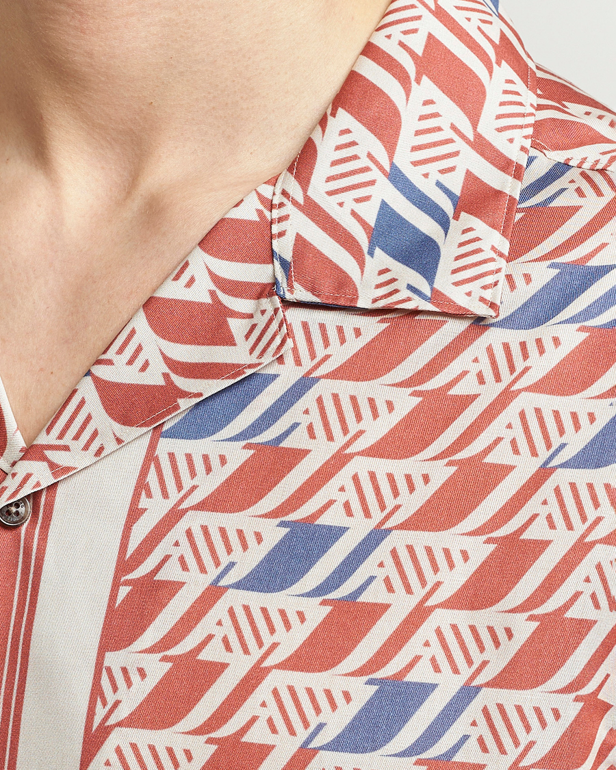 Hombres | Camisas | J.Lindeberg | Elio Tencel Moto Print Short Sleeve Shirt Multi