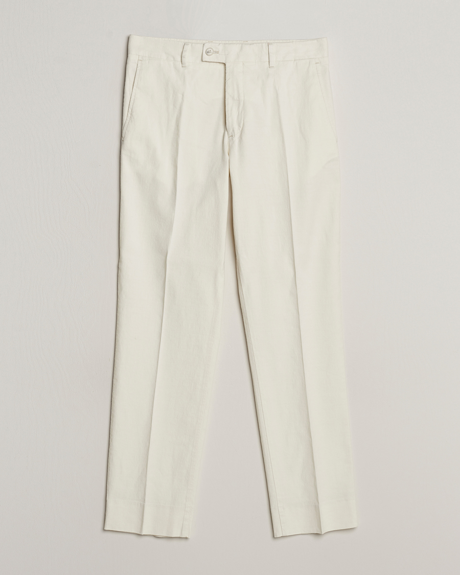 Hombres | Pantalones | J.Lindeberg | Lois Cotton/Linen Stretch Pants Cloud White