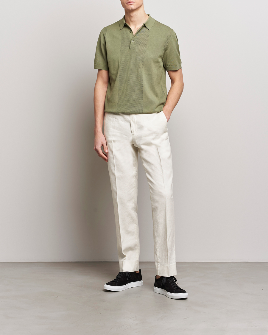 Hombres | Pantalones | J.Lindeberg | Lois Cotton/Linen Stretch Pants Cloud White