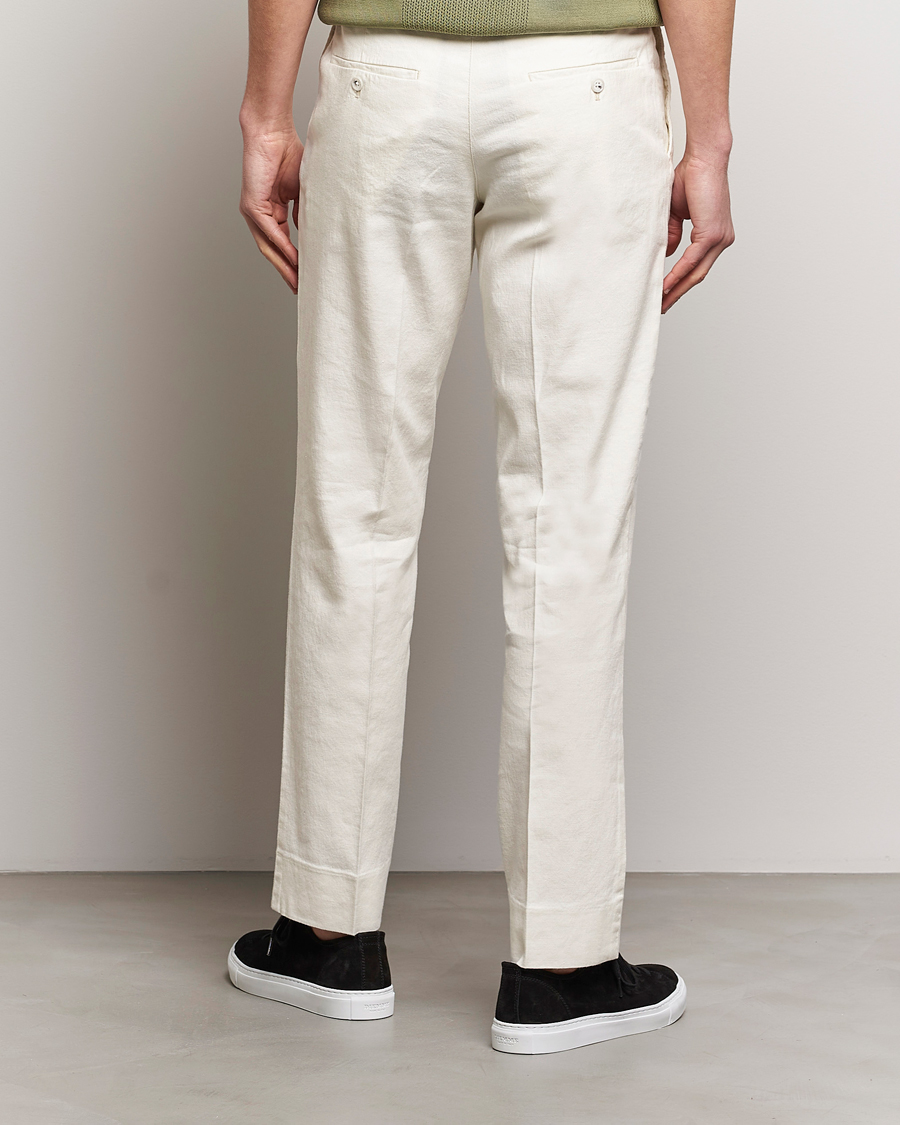 Hombres | Pantalones | J.Lindeberg | Lois Cotton/Linen Stretch Pants Cloud White