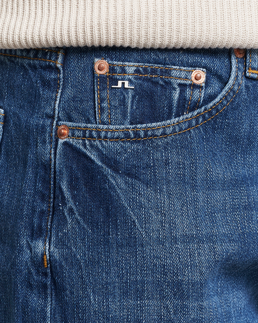 Hombres | Vaqueros | J.Lindeberg | Cody Slub Regular Jeans Mid Blue