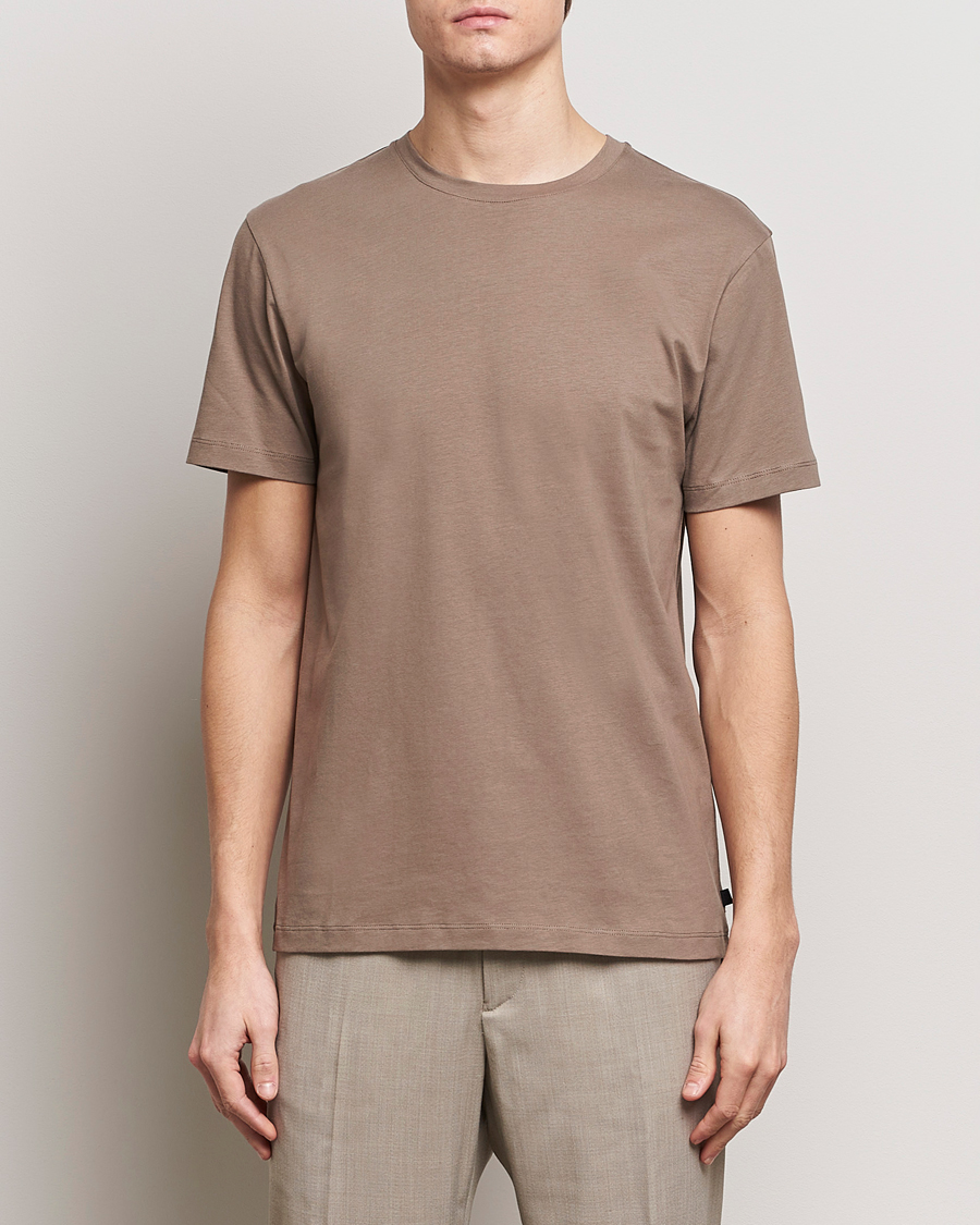Hombres | Camisetas | J.Lindeberg | Sid Basic T-Shirt Walnut