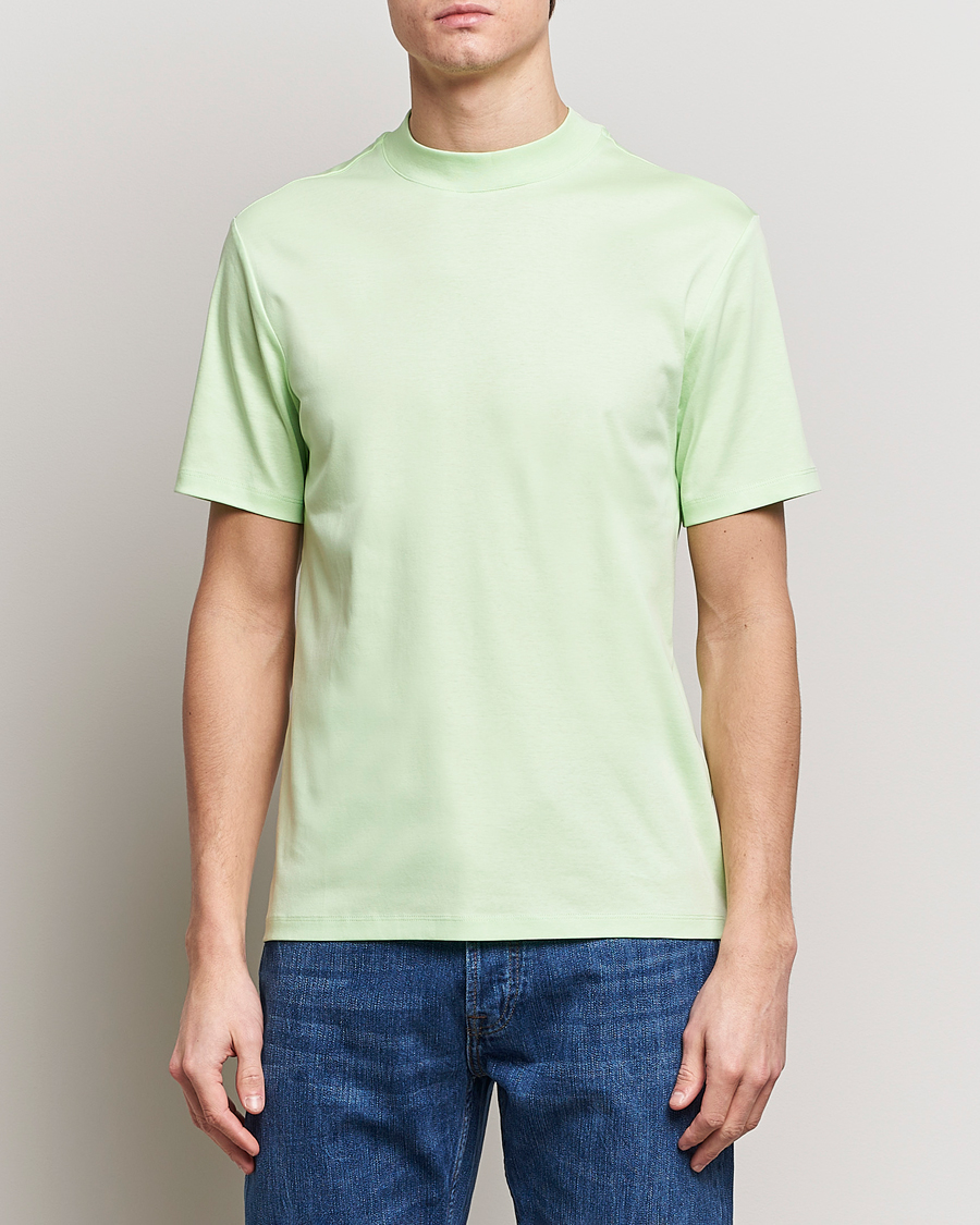 Hombres | Camisetas de manga corta | J.Lindeberg | Ace Mock Neck T-Shirt Paradise Green