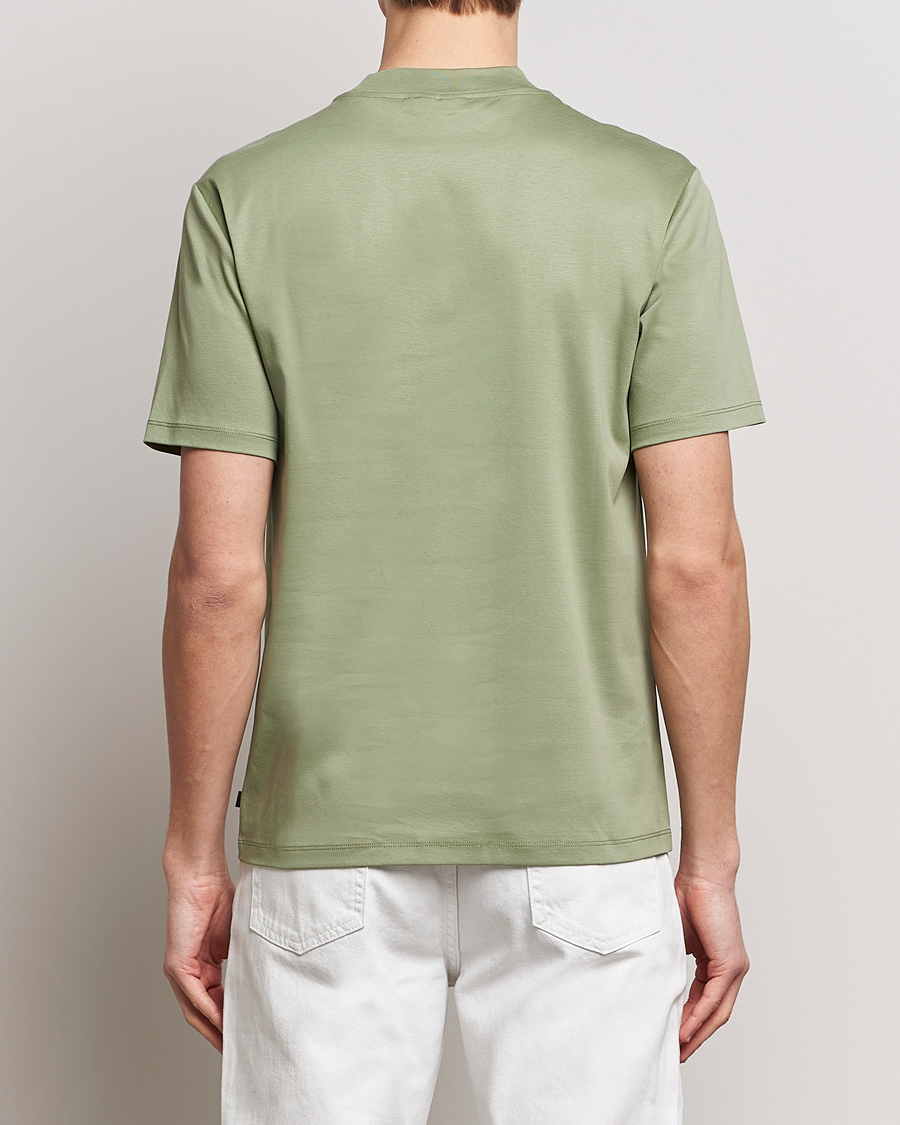 Hombres | Camisetas | J.Lindeberg | Ace Mock Neck T-Shirt Oil Green