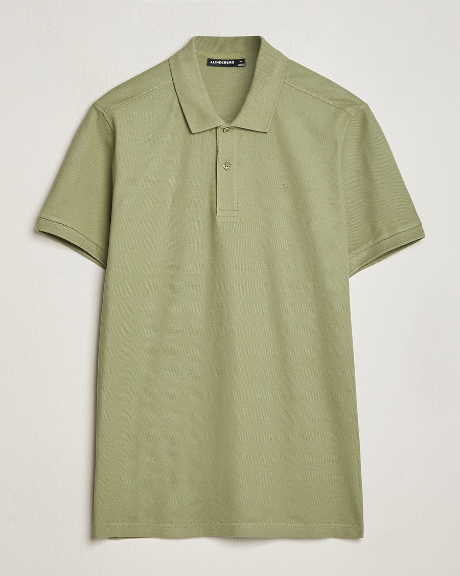 Hombres | Polos | J.Lindeberg | Troy Polo Shirt Oil Green
