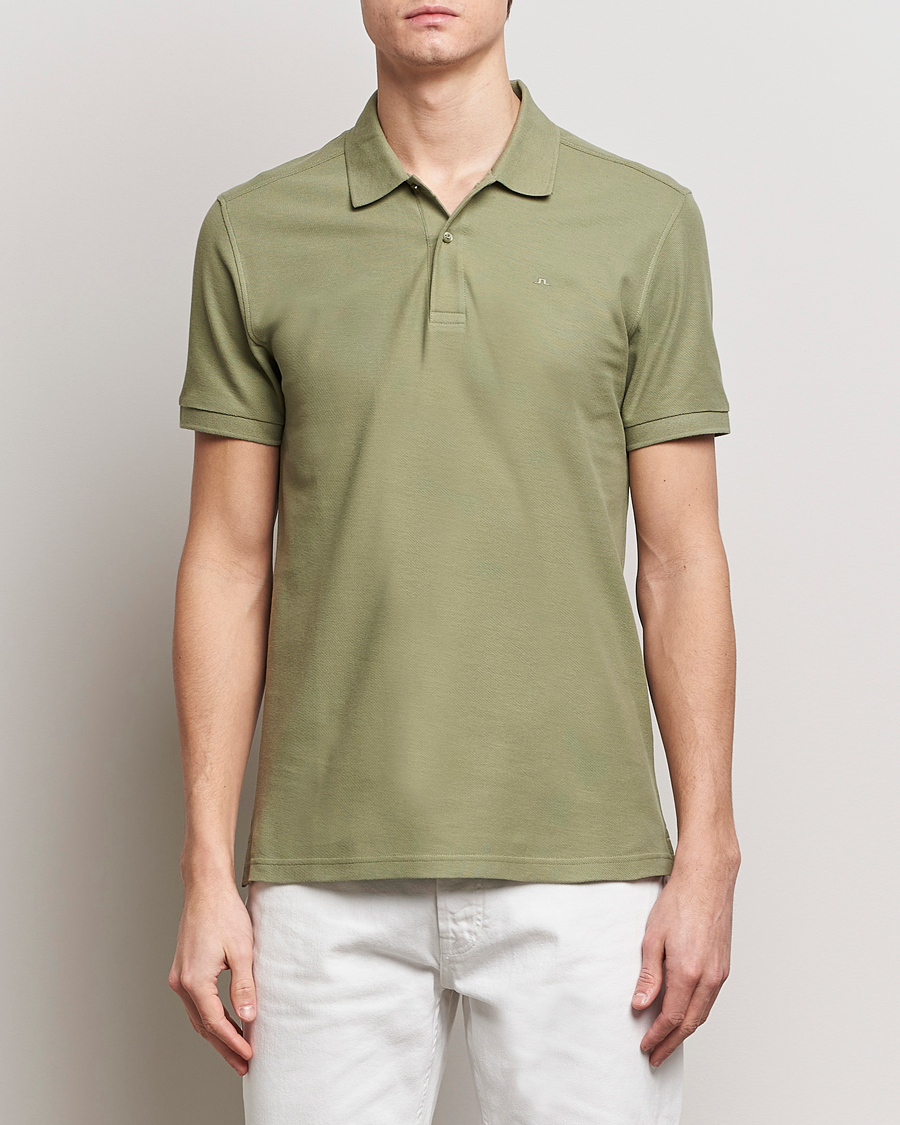 Hombres |  | J.Lindeberg | Troy Polo Shirt Oil Green