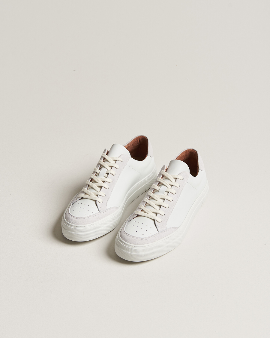Hombres | J.Lindeberg Art Signature Leather Sneaker White | J.Lindeberg | Art Signature Leather Sneaker White