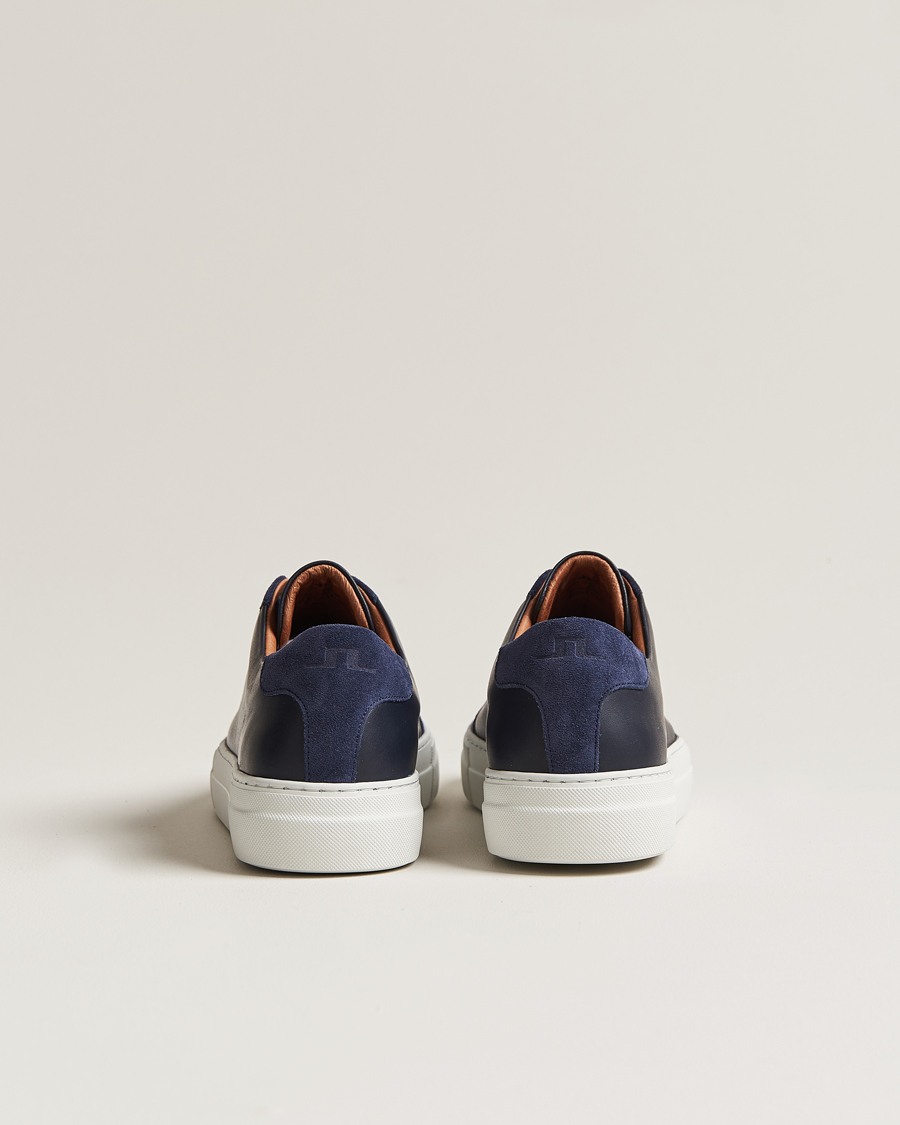 Hombres | J.Lindeberg Art Signature Leather Sneaker Navy | J.Lindeberg | Art Signature Leather Sneaker Navy