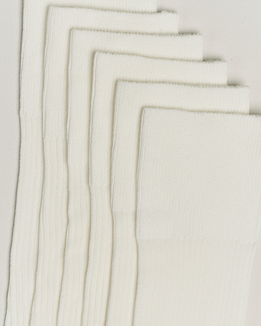 Hombres | Departamentos | CDLP | 6-Pack Cotton Rib Socks White