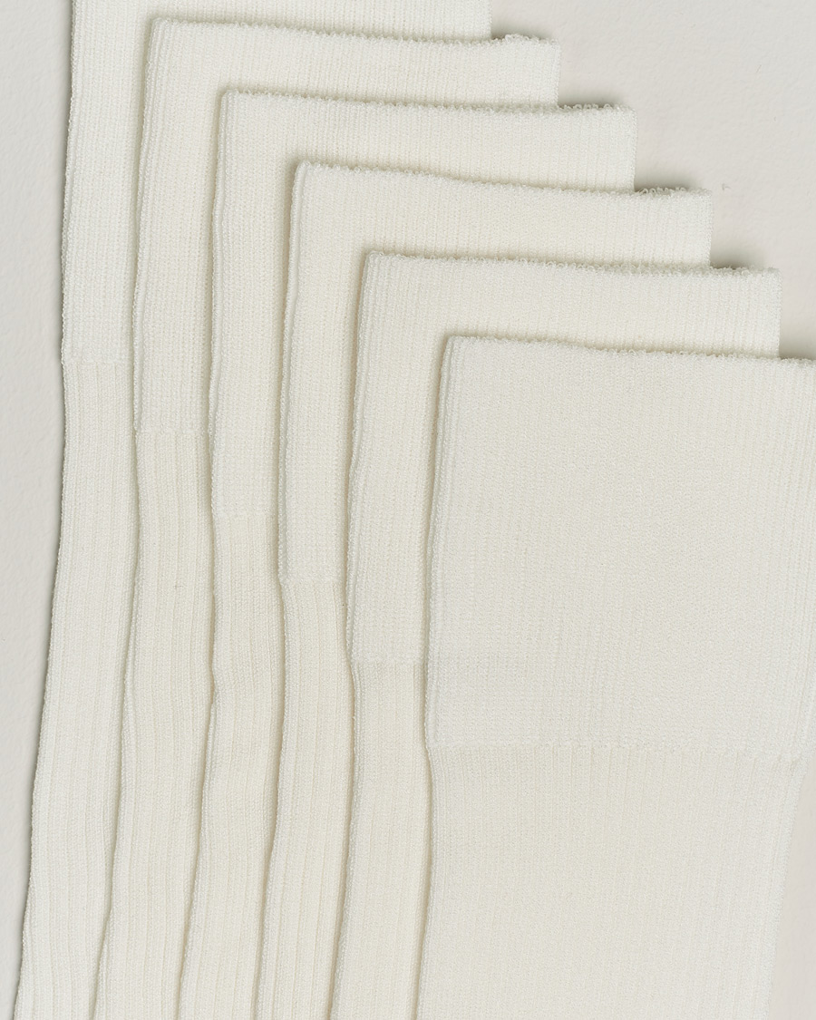 Hombres | Ropa interior y calcetines | CDLP | 6-Pack Cotton Rib Socks White