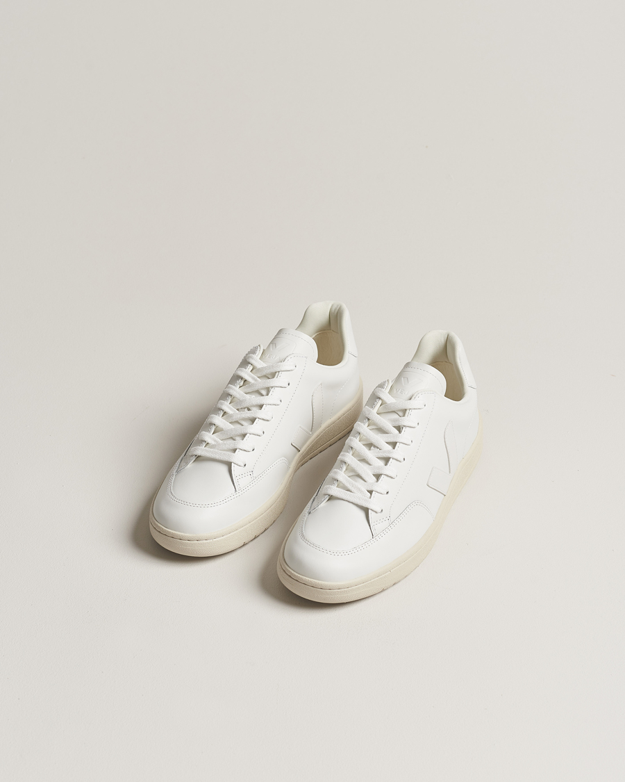 Hombres | Zapatillas blancas | Veja | V-12 Leather Sneaker Extra White