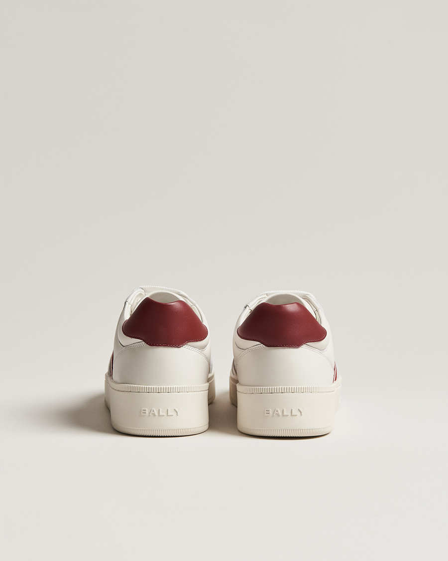 Hombres | Bally Rebby Leather Sneaker White/Ballyred | Bally | Rebby Leather Sneaker White/Ballyred