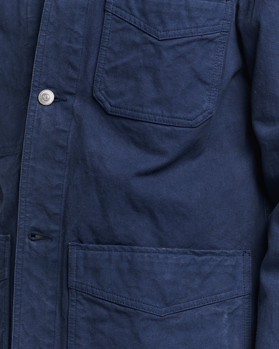 Hombres | Abrigos y chaquetas | Drake's | Duck Cotton Canvas Shore Jacket Navy