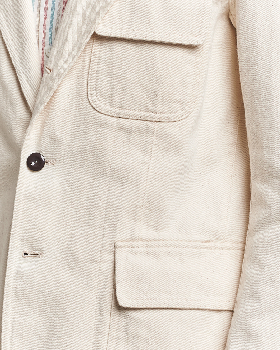 Hombres | Blazers | Drake's | MKIV Denim Games Blazer Ecru