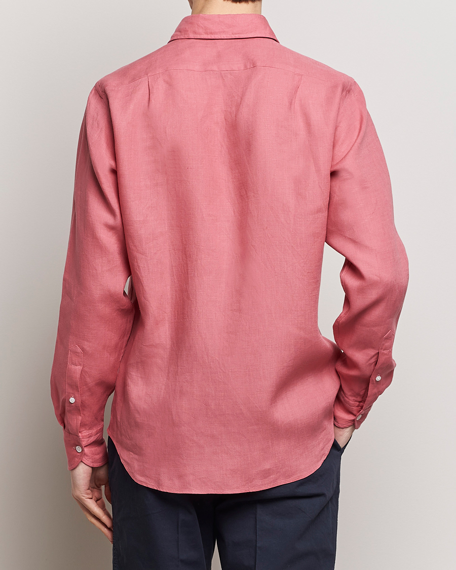 Hombres | Camisas | Drake's | Linen Summer Shirt Pink