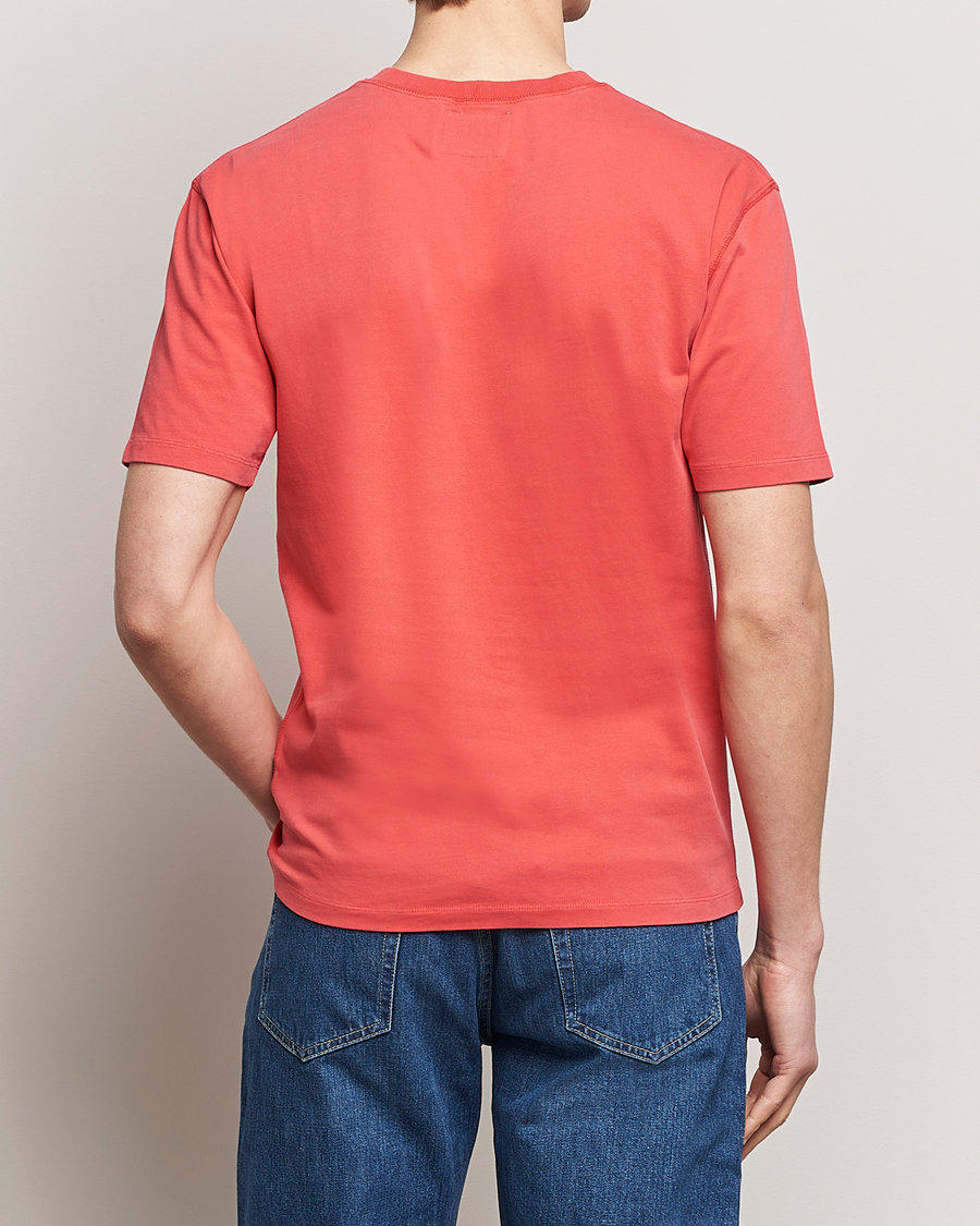 Hombres | Camisetas | Drake's | Washed Hiking T-Shirt Red