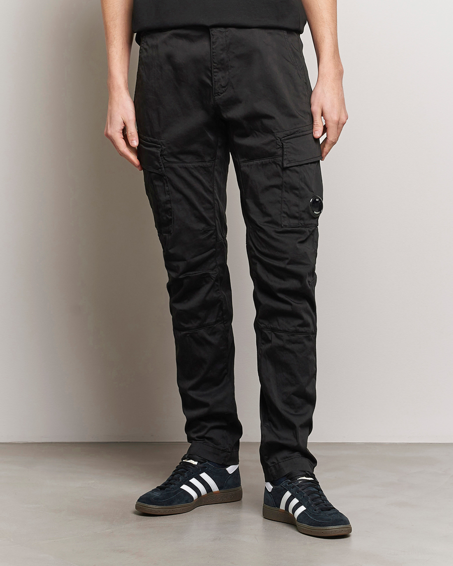 Hombres | Pantalones cargo | C.P. Company | Satin Stretch Cargo Pants Black