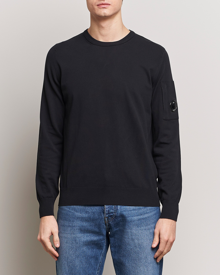Hombres | Ropa | C.P. Company | Old Dyed Cotton Crepe Crewneck Black