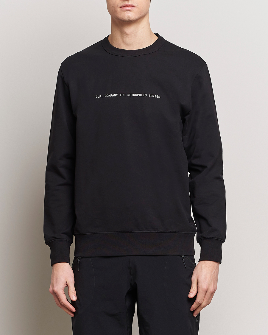 Hombres | C.P. Company | C.P. Company | Metropolis Printed Logo Sweatshirt Black