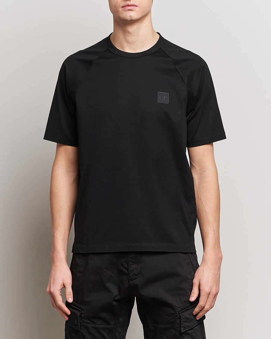 Hombres | Camisetas de manga corta | C.P. Company | Metropolis Mercerized Jersey Tonal Logo T-Shirt Black