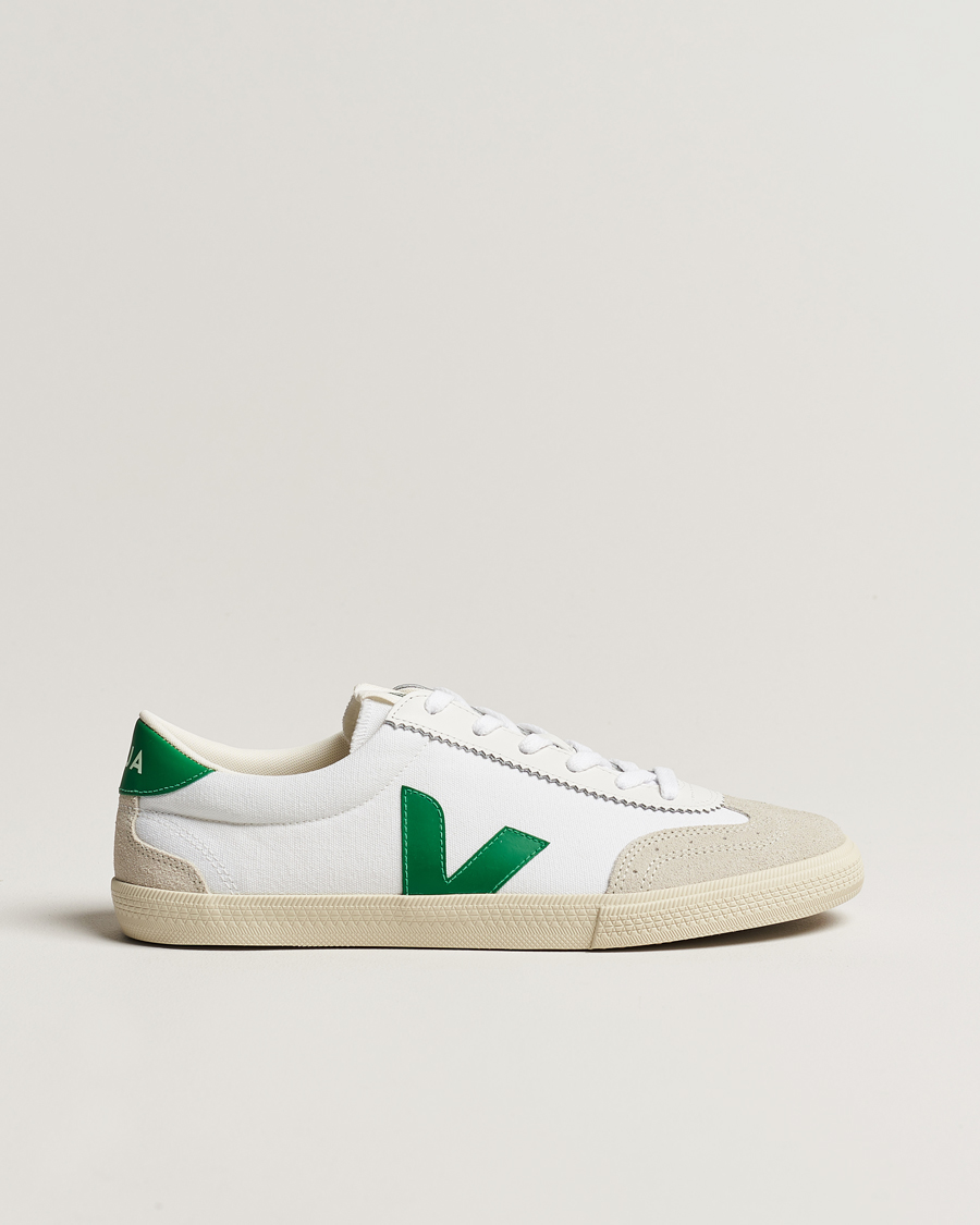 Hombres | Veja Volley Sneaker White/Emeraude | Veja | Volley Sneaker White/Emeraude
