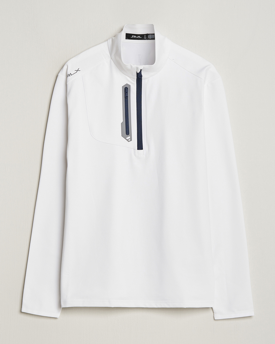 Hombres | Jerséis y prendas de punto | RLX Ralph Lauren | Luxury Jersey Half Zip Ceramic White