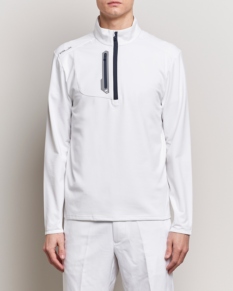 Hombres | Jerséis y prendas de punto | RLX Ralph Lauren | Luxury Jersey Half Zip Ceramic White