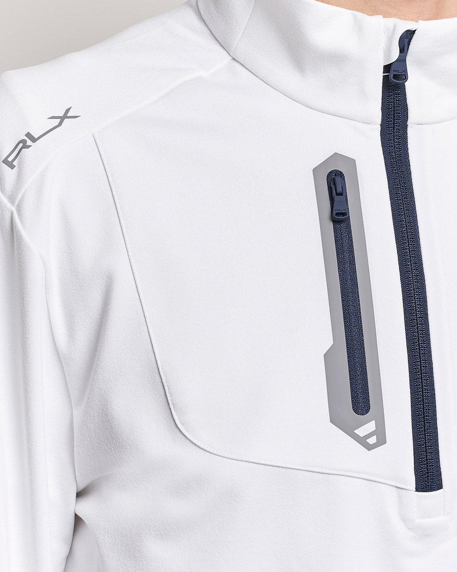 Hombres | Jerséis y prendas de punto | RLX Ralph Lauren | Luxury Jersey Half Zip Ceramic White