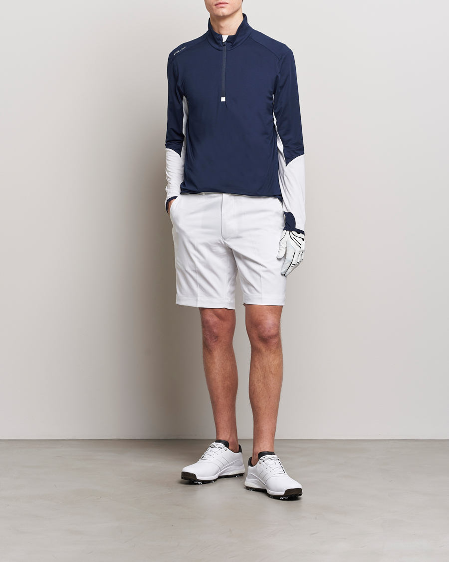 Hombres | Jerséis y prendas de punto | RLX Ralph Lauren | Long Sleeve Airflow Half Zip Navy/White