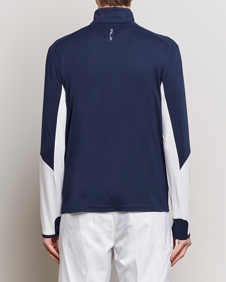 Hombres | Jerséis y prendas de punto | RLX Ralph Lauren | Long Sleeve Airflow Half Zip Navy/White