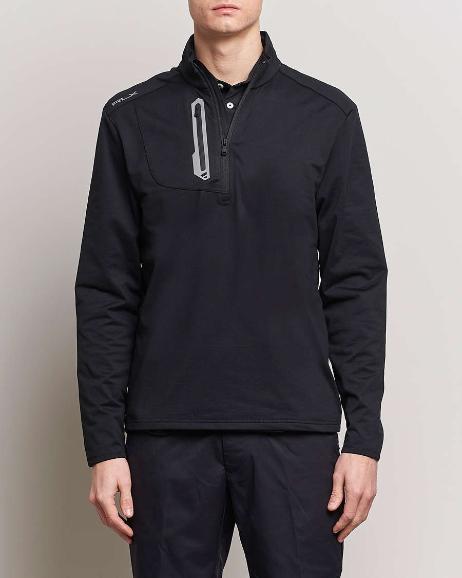 Hombres | Jerséis y prendas de punto | RLX Ralph Lauren | Luxury Jersey Half Zip Polo Black