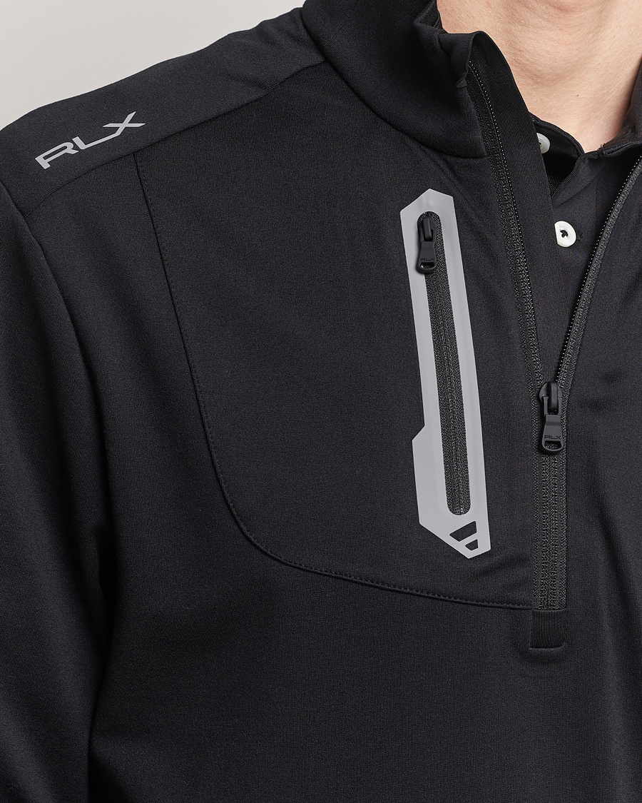 Hombres | Jerséis y prendas de punto | RLX Ralph Lauren | Luxury Jersey Half Zip Polo Black