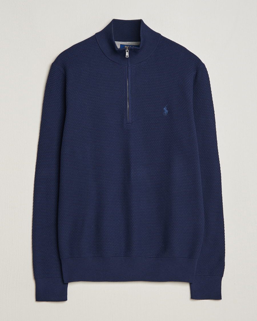 Hombres | Jerséis y prendas de punto | Polo Ralph Lauren Golf | Cotton Jersey Half Zip Refined Navy