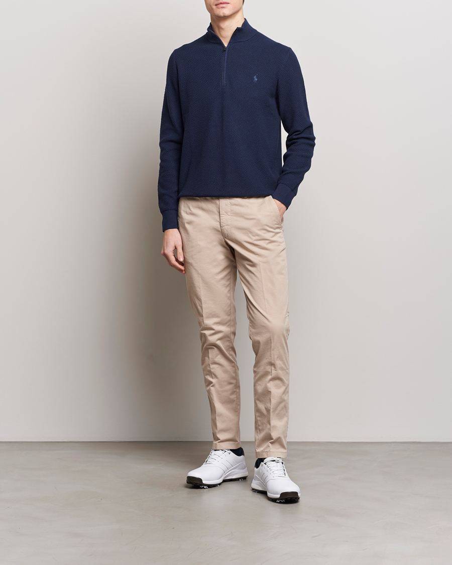 Hombres | Jerséis y prendas de punto | Polo Ralph Lauren Golf | Cotton Jersey Half Zip Refined Navy