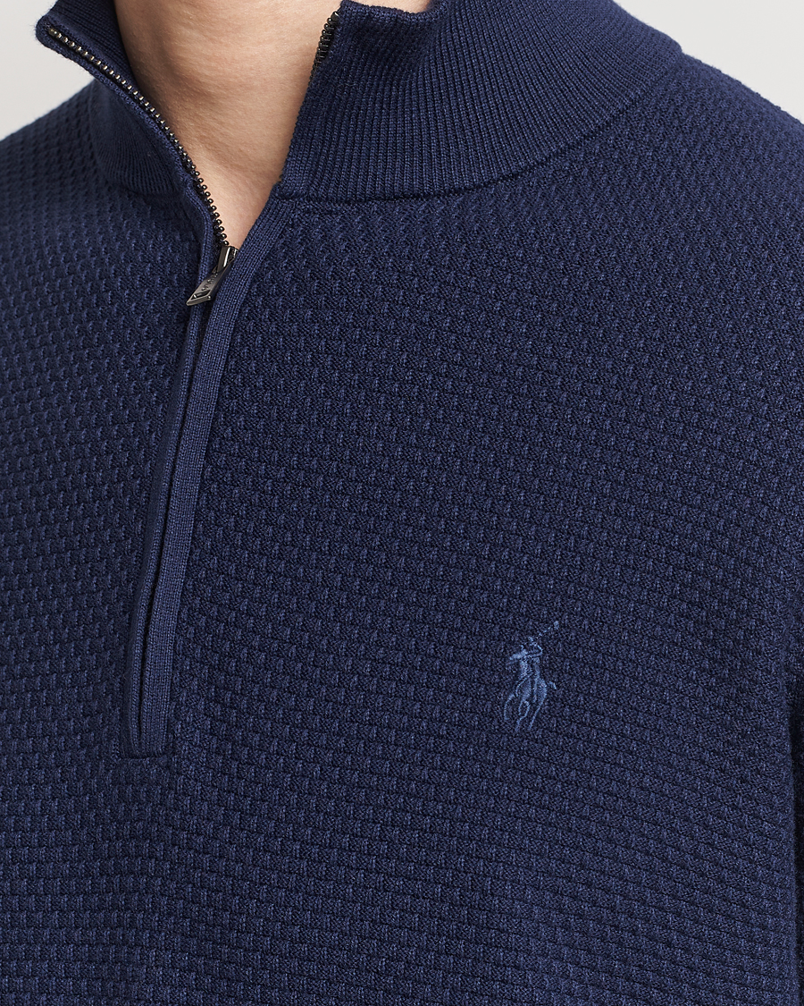 Hombres | Jerséis y prendas de punto | Polo Ralph Lauren Golf | Cotton Jersey Half Zip Refined Navy